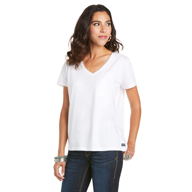 Ariat T-Shirts Damen - Element Weiß ( LBTVN-3812 )